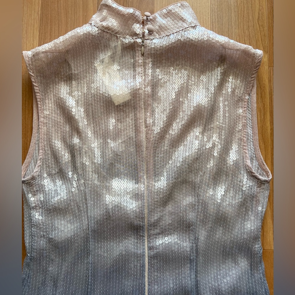 Anthropologie NWT Ombre Sequin Mock Neck Slim Midi Dress Size 2 - Picture 11 of 15